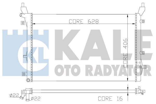 KALE OTO RADYATÖR radiatorius, variklio aušinimas 342220